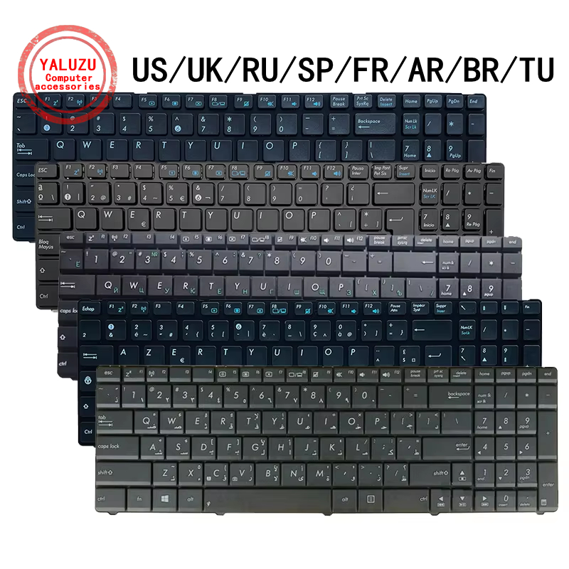 Gaming Keyboard Asus - Keyboard Laptop US/UK/RU/SP/FR/AR/BR/TU Untuk ASUS A52