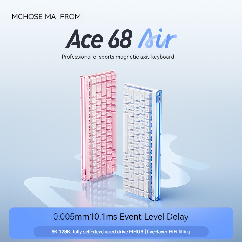 Gaming Keyboard Ergo - Keyboard Mekanik Mchose Ace68 Air Magnetic