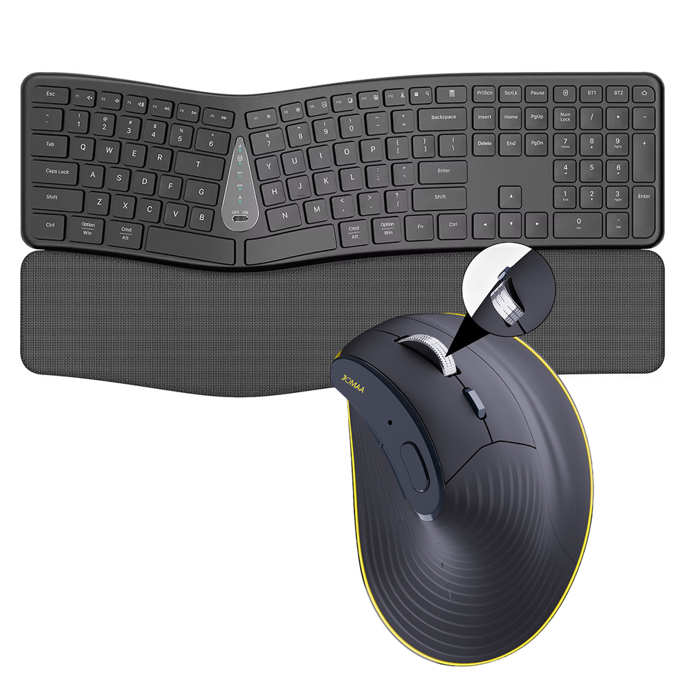 Gaming Keyboard Ergonomics - Kombo Keyboard dan Mouse Nirkabel 2.4G,