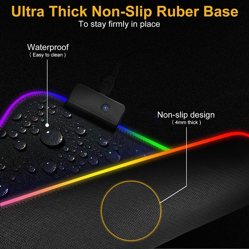 Mousepad lampu LED RGB, alas M - Gaming Keyboard No Rgb ulasan dan harga