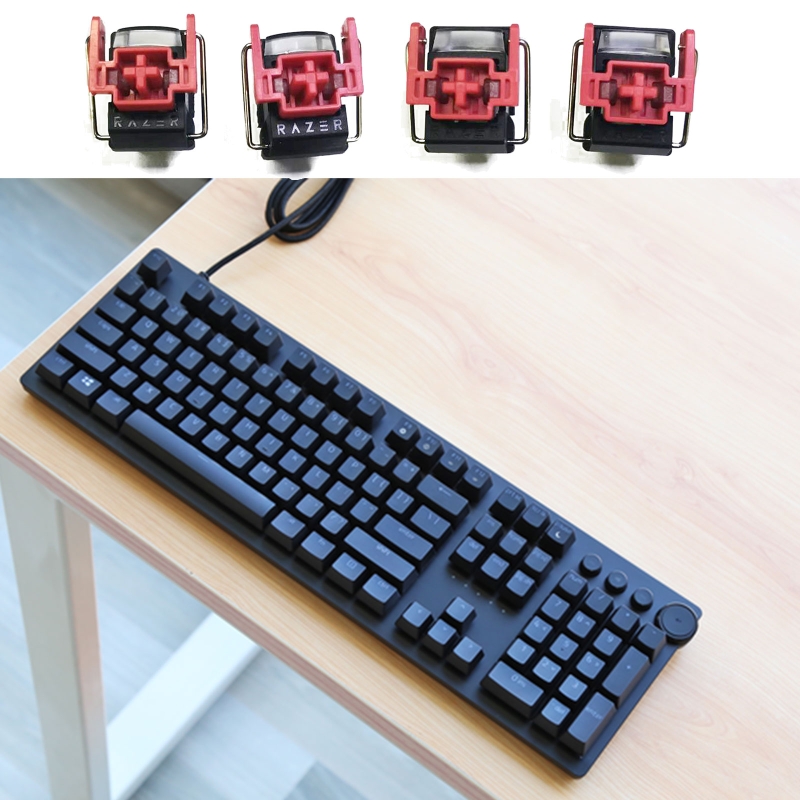 4 Buah Sakelar Optik Merah Lin - Gaming Keyboard Ergo ulasan dan harga