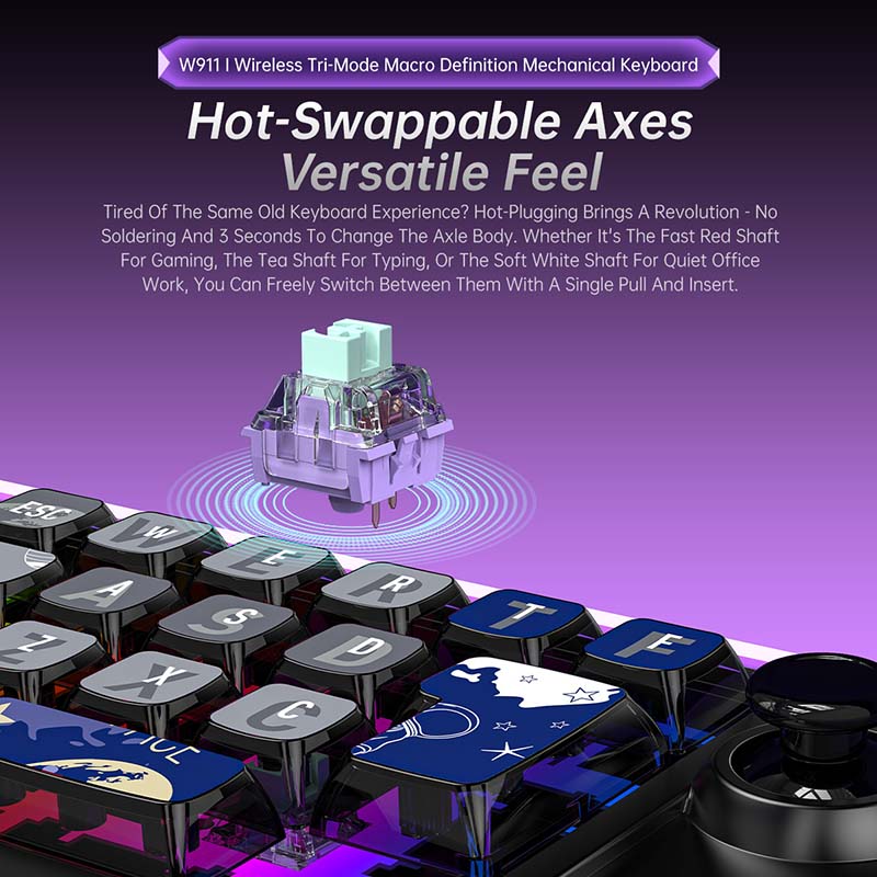 Keyboard Gaming W911 Nirkabel  - Gaming Keyboard Mechanical ulasan dan harga