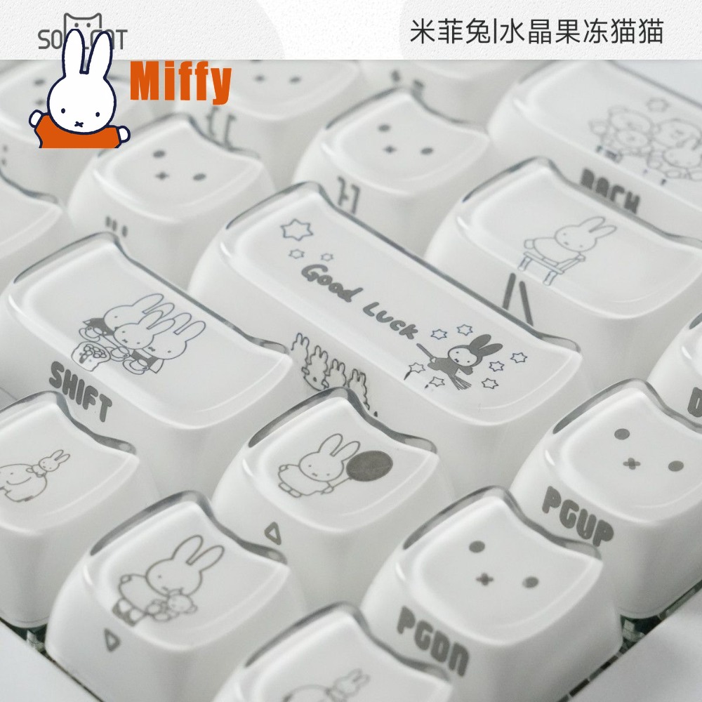 Kawaii Miffy Keycaps Kelinci L - Gaming Keyboard Ergo ulasan dan harga