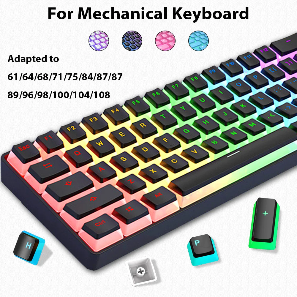 129 Tombol Puding Tombol PBT D - Gaming Keyboard No Rgb ulasan dan harga
